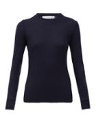 Matchesfashion.com Gabriela Hearst - Browning Ribbed Cashmere-blend Sweater - Womens - Navy Multi