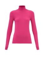 Stella Mccartney - Roll-neck Jersey Top - Womens - Pink