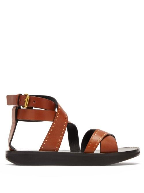 Matchesfashion.com Isabel Marant - Nasha Studded Leather Gladiator Sandals - Womens - Tan