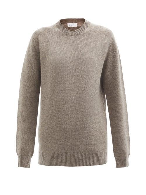 Ladies Rtw Raey - Crew-neck Recycled-cashmere Boyfriend Sweater - Womens - Light Brown