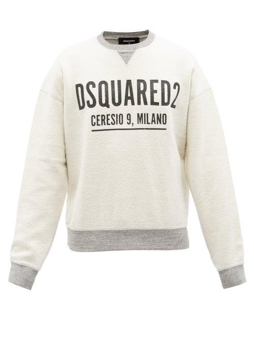 Dsquared2 - Mike Logo-print Cotton-fleece Sweatshirt - Mens - Grey