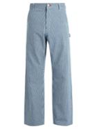 Junya Watanabe X Carhartt Striped Wide-leg Cotton Trousers