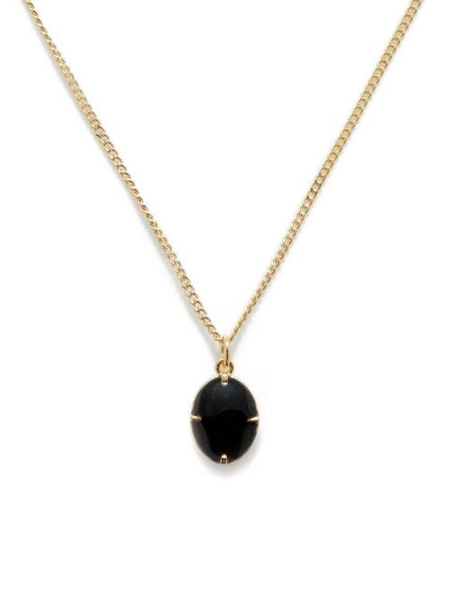 Miansai - Portal Onyx & 14kt Gold-plated Necklace - Mens - Black