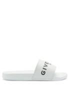 Matchesfashion.com Givenchy - Logo-embossed Rubber Slides - Mens - White