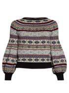 Alexander Mcqueen Fair Isle-jacquard Balloon-sleeved Sweater