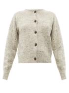 Matchesfashion.com Margaret Howell - Raglan Sleeved Flecked Merino Wool Cardigan - Womens - Beige