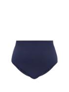 Matchesfashion.com Form And Fold - The Rise High-rise Bikini Briefs - Womens - Navy