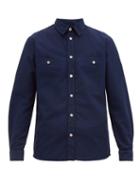Matchesfashion.com A.p.c. - Elio Patch Pocket Cotton Shirt - Mens - Blue