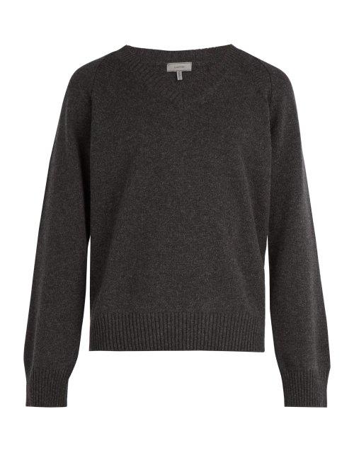Matchesfashion.com Lanvin - V Neck Wool And Cashmere Blend Sweater - Mens - Grey
