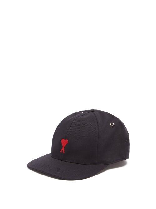 Matchesfashion.com Ami - Ami De Coeur-embroidered Twill Cap - Mens - Navy