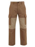 Matchesfashion.com Eye/loewe/nature - Panelled Twill Cargo Trousers - Mens - Green