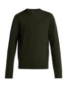 Matchesfashion.com A.p.c. - Crew Neck Wool Sweater - Mens - Green