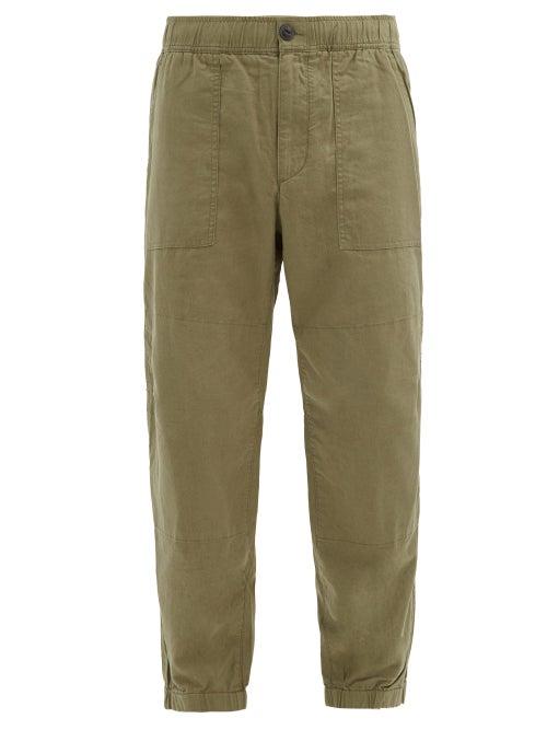Matchesfashion.com Rag & Bone - Zac Elasticated-waist Linen-blend Trousers - Mens - Light Khaki