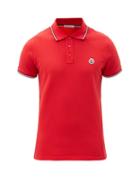 Matchesfashion.com Moncler - Logo-appliqu Cotton-piqu Polo Shirt - Mens - Red