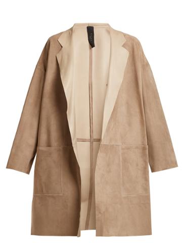 Giani Firenze Notch-lapel Suede Coat