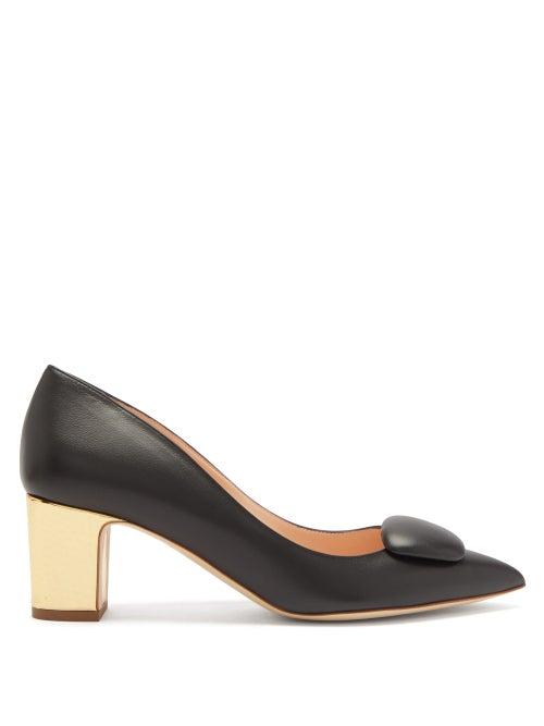 Matchesfashion.com Rupert Sanderson - Clava Metal-heel Pumps - Womens - Black Gold