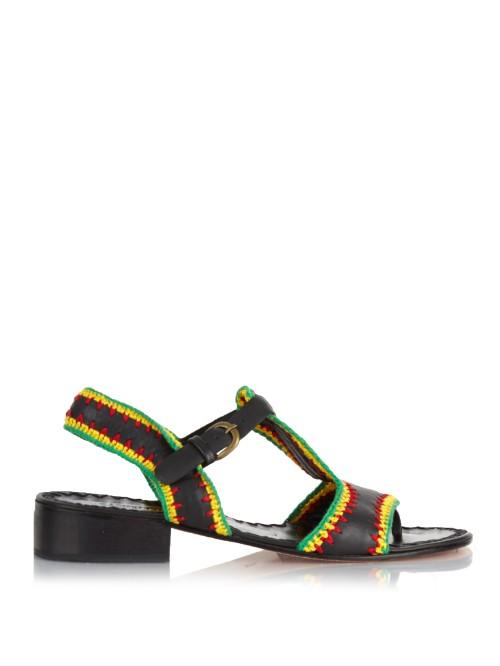 Rachel Comey Bays Crochet Leather Sandals