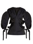 Ellery Angel Puff-sleeved Ruffle-trimmed Top