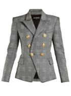 Balmain Prince Of Wales Double-breasted Blazer