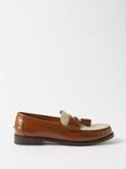 Gucci - Kaveh Gg-canvas And Leather Loafers - Mens - Brown Beige