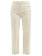 Tu Es Mon Tresor - Emerald High-rise Straight-leg Jeans - Womens - Ivory