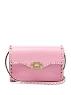 Matchesfashion.com Valentino - Rockstud Leather Cross Body Bag - Womens - Pink