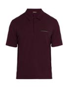 Berluti Leather Trimmed Cotton Blend Polo Shirt
