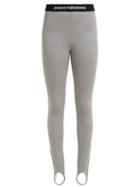 Matchesfashion.com Paco Rabanne - Logo Trim Leggings - Womens - Grey