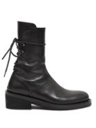 Matchesfashion.com Ann Demeulemeester - Lace-back Leather Boots - Womens - Black