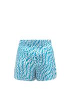 Fendi - Ff Vertigo-print Silk-satin Shorts - Mens - Blue Multi