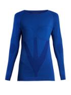 Matchesfashion.com Falke - Long Sleeved Performance T Shirt - Womens - Blue