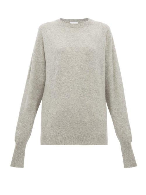 Matchesfashion.com Raey - Raglan Sleeve Boyfriend Fit Cashmere Jumper - Womens - Grey