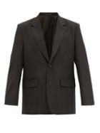 Matchesfashion.com Valentino - Single-breasted Twill Jacket - Mens - Black