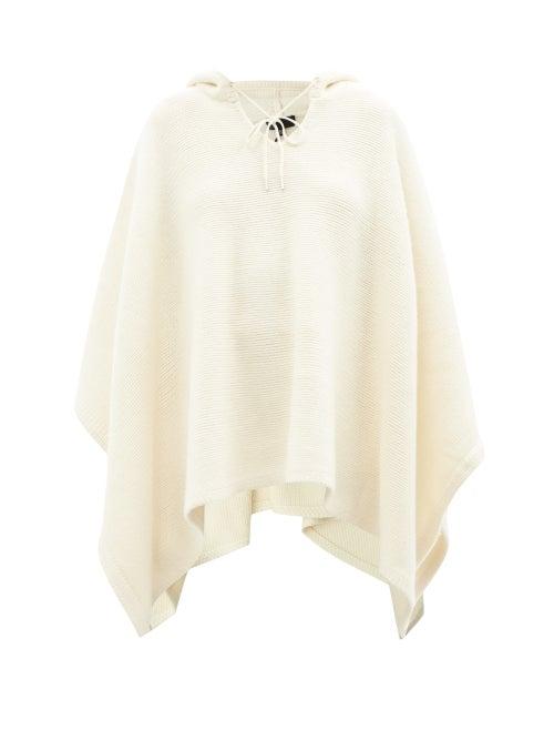 Nili Lotan - Caspian Hooded Wool-blend Poncho - Womens - Ivory
