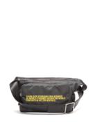 Matchesfashion.com Calvin Klein 205w39nyc - Embroidered Leather Trimmed Shell Belt Bag - Mens - Grey Multi