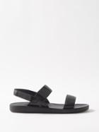 Ancient Greek Sandals - Orfeas Leather Sandals - Mens - Black