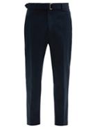 Matchesfashion.com Officine Gnrale - Owen Cotton-twill Straight-leg Trousers - Mens - Navy