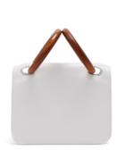 Matchesfashion.com Roksanda - Neneh Wooden Handle Leather Clutch - Womens - White Multi