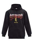 Matchesfashion.com Vetements - Antwerpen Screwed Cotton-blend Hooded Sweatshirt - Mens - Black