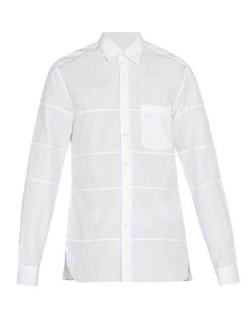 Matchesfashion.com Lanvin - Panelled Cotton Shirt - Mens - White