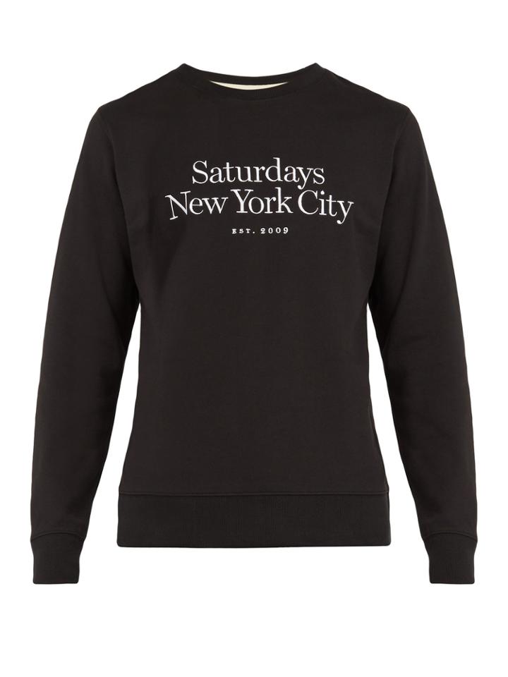 Saturdays Nyc Bowery Miller Standard Logo Cotton Sweatshirt