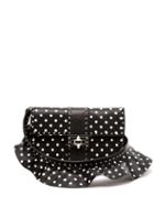 Matchesfashion.com Valentino - Rockstud Polka Dot Cross Body Leather Bag - Womens - Black White