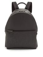 Fendi Logo-embossed Leather Backpack