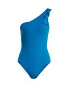 Matchesfashion.com Eres - Clich One Shoulder Swimsuit - Womens - Blue