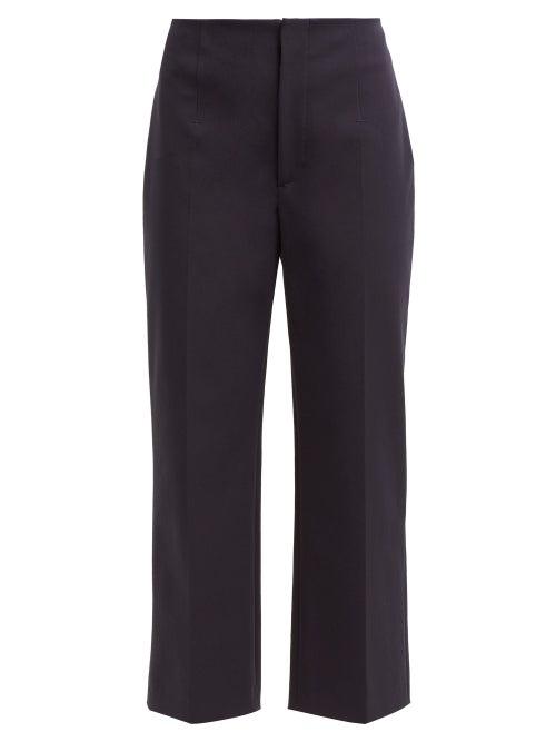 Matchesfashion.com Joseph - Adabi Stretch Jersey Cropped Trousers - Womens - Navy