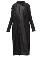 Matchesfashion.com Pleats Please Issey Miyake - Wide-lapel Technical-pleated Coat - Womens - Black