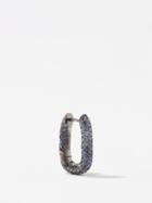 Selim Mouzannar - Link Sapphire & Sterling-silver Single Earring - Womens - Silver Blue