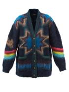 Ladies Rtw Etro - Nashville Striped Felted-blend Cardigan - Womens - Navy Multi