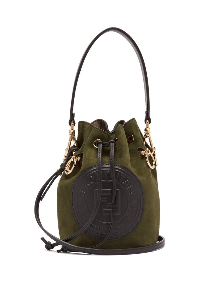 Fendi Mon Tresor Mini Suede Bucket Bag