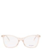 Saint Laurent - Cat-eye Acetate Glasses - Womens - Nude